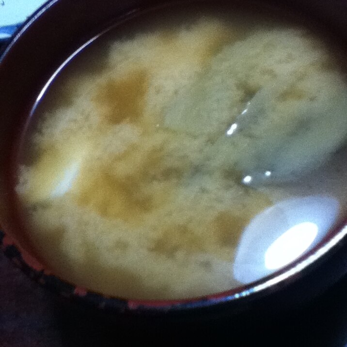 高野豆腐とナスの味噌汁